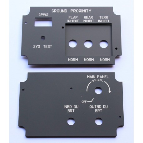 B737 Control de brillo de pantallas DBC (copiloto) y GPWS