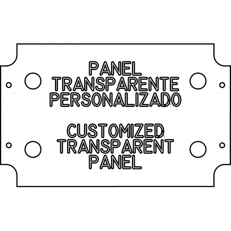 Not painted transparent panel (espesor 5 mm)