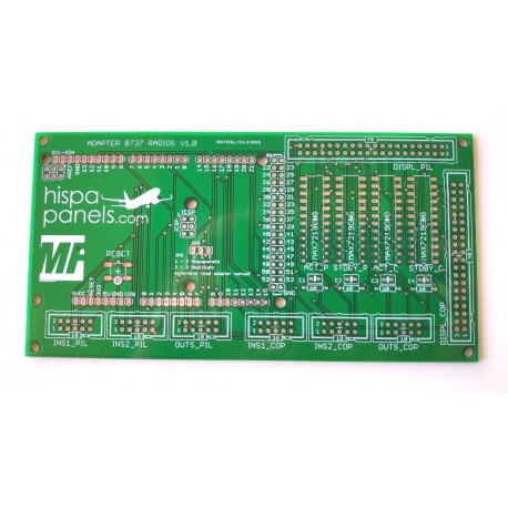 Mobiflight - PCB for B737 radio panels (COMM, NAV or ADF)