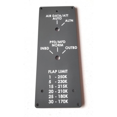 B787 Air data y pantallas copiloto