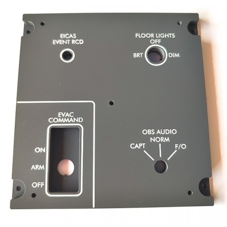 B787 EVAC, OBS, luces de suelo